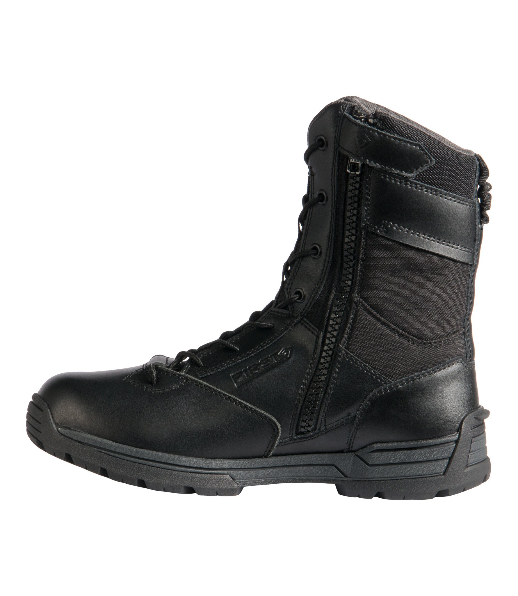 Men's 8" Waterproof Side Zip Duty Boot (Black)